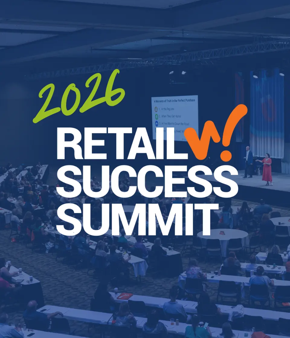 2026 Retail Success Summit Logo on Stage Background